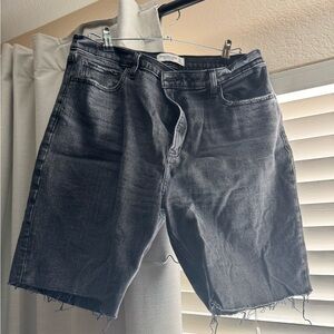 Abercrombie & Fitch Black Washed Denim Cutoff Shorts